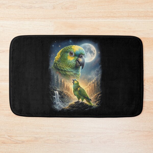 Item preview, Funny Yellow Naped Amazon Howling Moon Art Parrot Lover designed and sold by DoodleTortle.