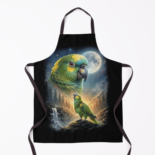 Item preview, Funny Yellow Naped Amazon Howling Moon Art Parrot Lover designed and sold by DoodleTortle.