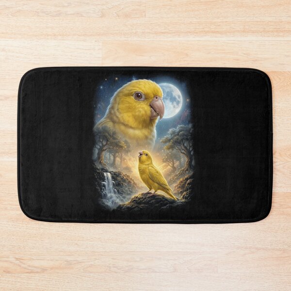 Item preview, Funny Yellow Parrotlet Howling Moon Art Parrot Lover designed and sold by DoodleTortle.