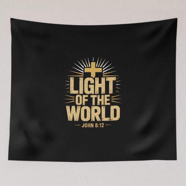 Item preview, Light of the World - John 8:12 Faith Based Graphic Tee designed and sold by ForgedByFaith.