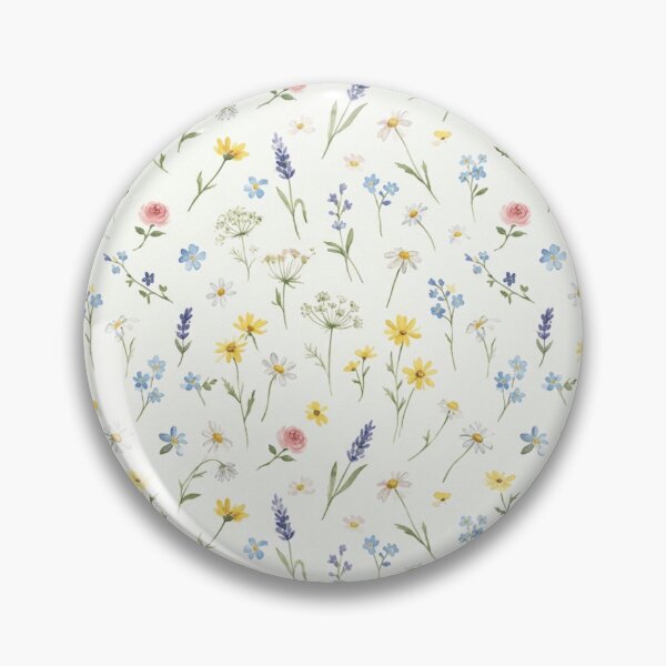 Item preview, Spring Wildflower Meadow Watercolor Scattered Floral Pattern designed and sold by Inkworksbyshery.