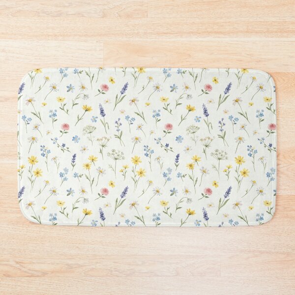 Item preview, Spring Wildflower Meadow Watercolor Scattered Floral Pattern designed and sold by Inkworksbyshery.