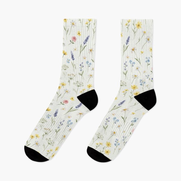 Item preview, Spring Wildflower Meadow Watercolor Scattered Floral Pattern designed and sold by Inkworksbyshery.