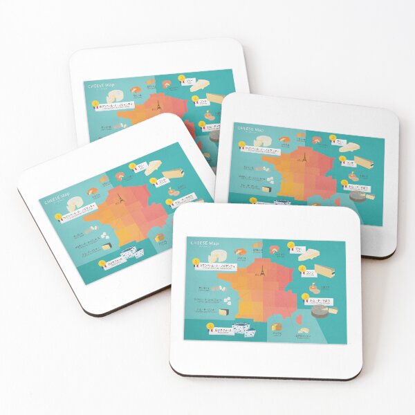 Item preview, French Cheese Map: Bon Appétit! designed and sold by Nanairo-Store.