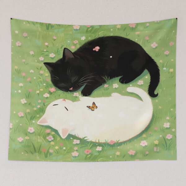 Item preview, Black cat and white cat designed and sold by xianxiu-ling.