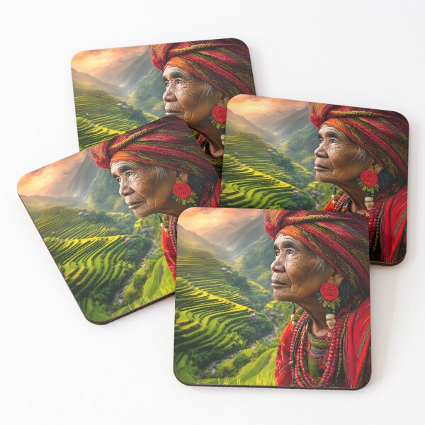 Item preview, Elderly Woman in Vibrant Traditional Attire designed and sold by Artessie.