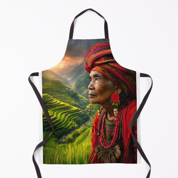 Item preview, Elderly Woman in Vibrant Traditional Attire designed and sold by Artessie.