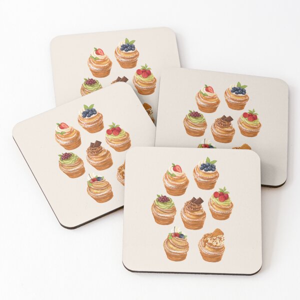 Item preview, Cruffin Set Illustration – Dessert Pastry Art, Cute Bakery Food Drawing, Cruffin Sticker designed and sold by simplepaperplan.