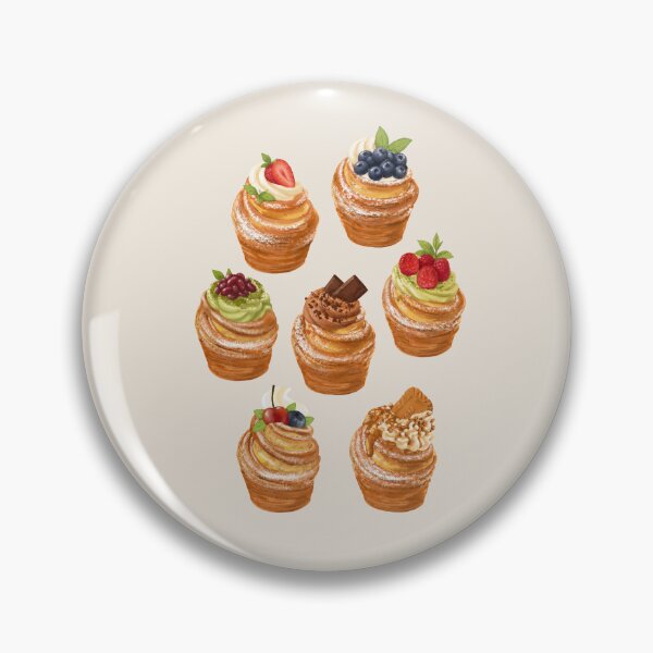Artikelvorschau, Cruffin-Set-Illustration – Dessertgebäckkunst, niedliche Bäckerei-Lebensmittelzeichnung, Cruffin-Aufkleber entworfen und verkauft von simplepaperplan.