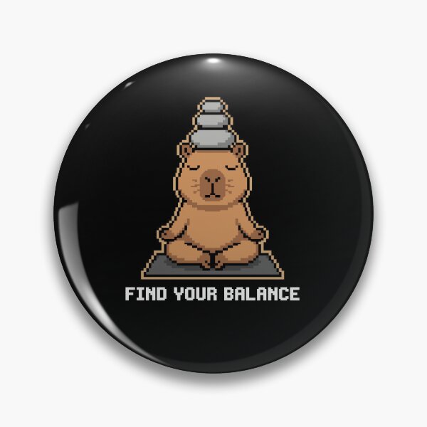 Item preview, Zen Capybara Meditation - Cute Yoga Pixel Art designed and sold by artistastshirt.