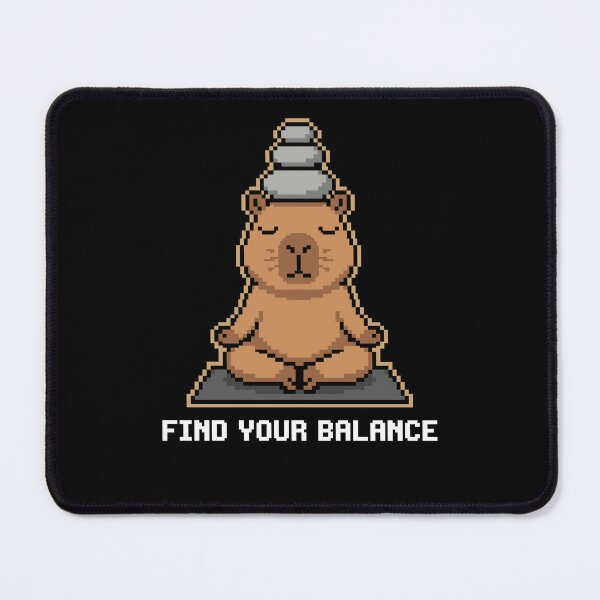 Item preview, Zen Capybara Meditation - Cute Yoga Pixel Art designed and sold by artistastshirt.