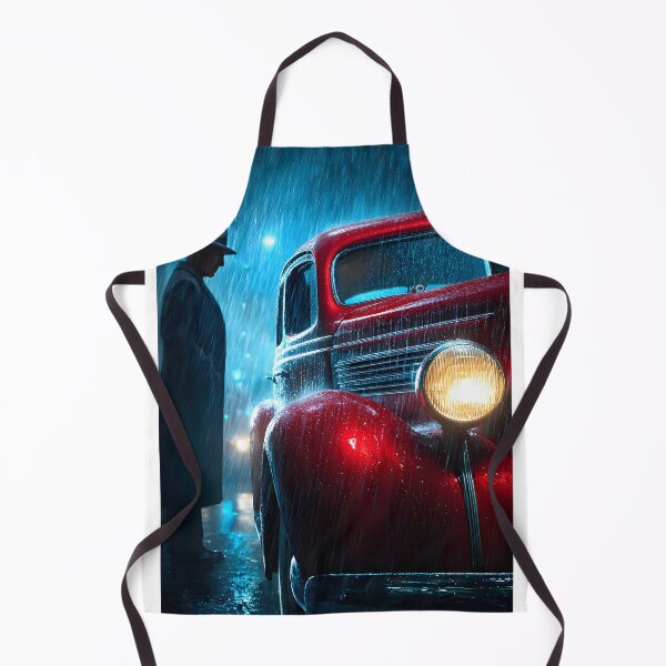 Item preview, Mysterious Vintage Car in the Rainy Night Scene designed and sold by Artessie.