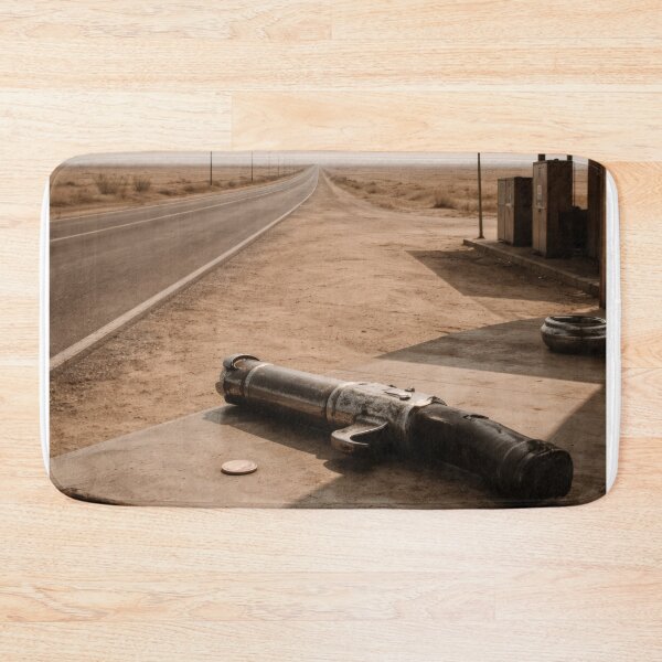Item preview, Desert Highway Gas Station Weapon Coin Neo Noir Poster designed and sold by Cine8.