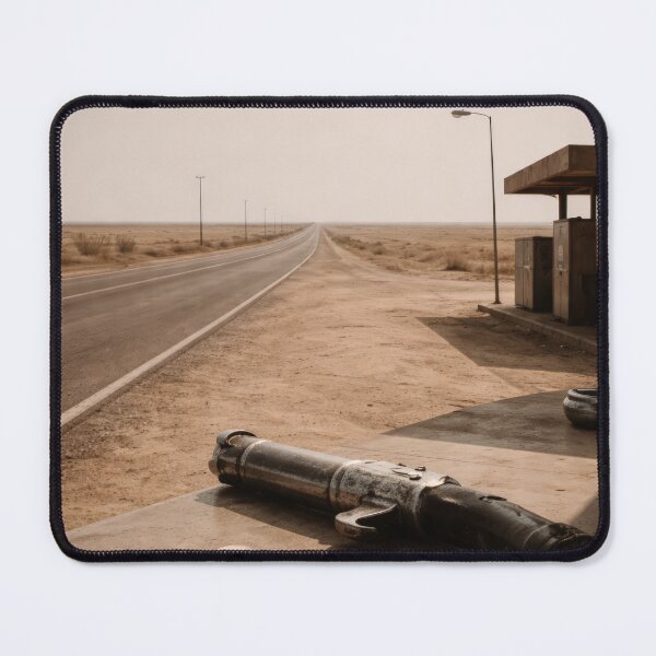 Item preview, Desert Highway Gas Station Weapon Coin Neo Noir Poster designed and sold by Cine8.