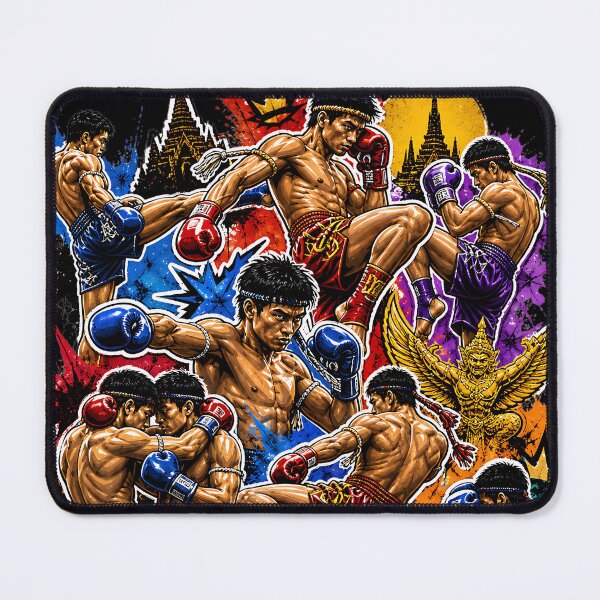 Item preview, Muay Thai Fighting collage designed and sold by CoolCrazyQuirky.