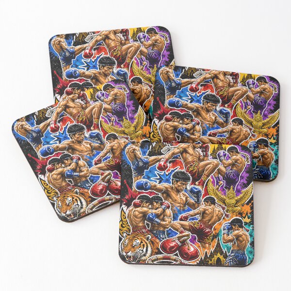 Item preview, Muay Thai Fighting collage  designed and sold by CoolCrazyQuirky.