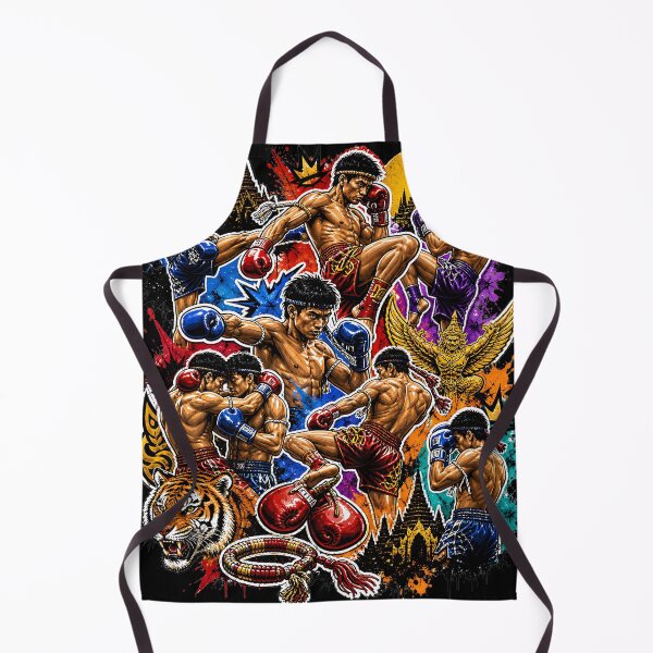 Item preview, Muay Thai Fighting collage designed and sold by CoolCrazyQuirky.