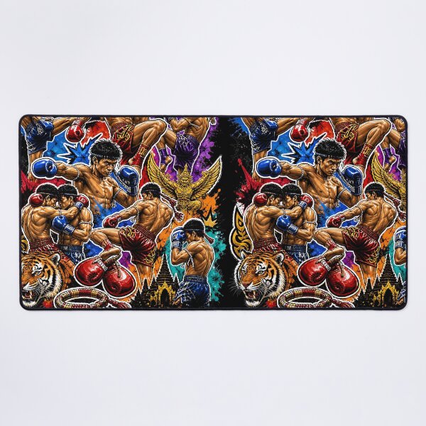 Item preview, Muay Thai Fighting collage  designed and sold by CoolCrazyQuirky.
