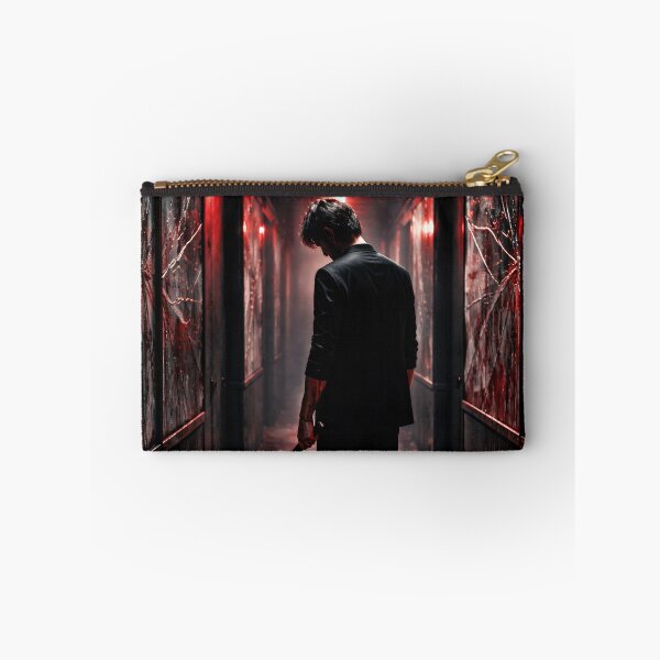 Item preview, Man Hammer Bloody Red Corridor Dark Korean Film Poster designed and sold by Cine8.