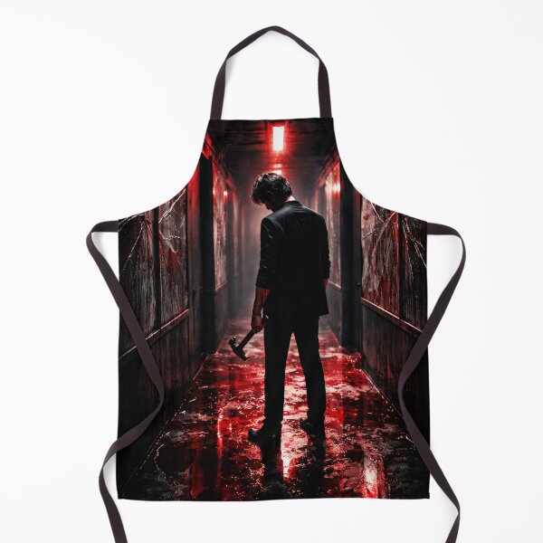 Item preview, Man Hammer Bloody Red Corridor Dark Korean Film Poster designed and sold by Cine8.