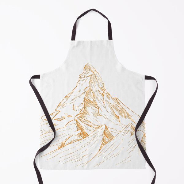 Item preview, Majestic Mountain Peak Orange Minimalist Line Art Adventure Design designed and sold by DesignArtist.ia.