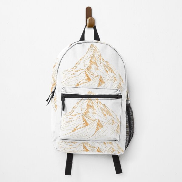 Item preview, Majestic Mountain Peak Orange Minimalist Line Art Adventure Design designed and sold by DesignArtist.ia.