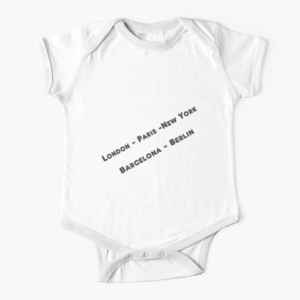 London Paris New York Barcelona Berlin Baby One Piece By Daniel0603 Redbubble