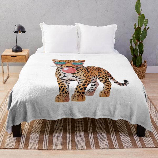 Item preview, Cool Leopard Bubble Gum Shirt – Cute Cheetah Heart Sunglasses Aesthetic Animal Tee designed and sold by JadmeStudio.