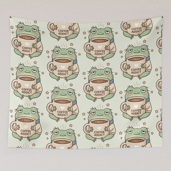 Item preview, Running on Coffee Addict Frog designed and sold by dreephic22.