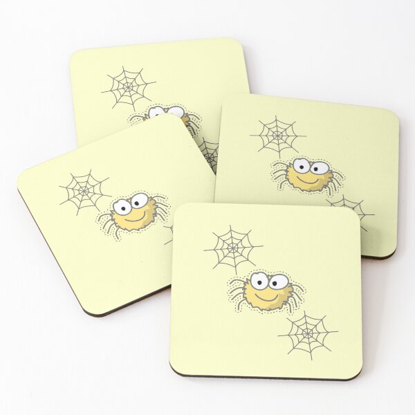 Item preview, Yellow Spider and Spider Webs designed and sold by DJCartoonDesigns.