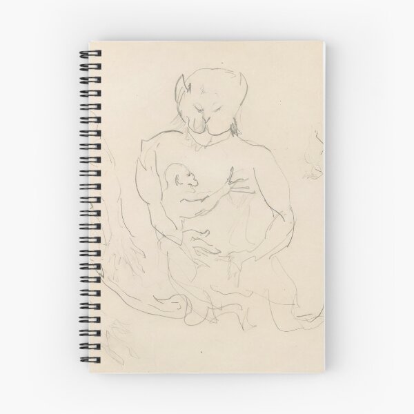 Item preview, Croquis Charge by Henri de Toulouse-Lautrec Surreal Creature Sketch Fine Art Print designed and sold by artofuniverse.