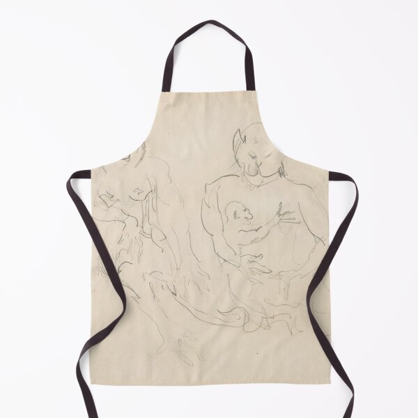 Item preview, Croquis Charge by Henri de Toulouse-Lautrec Surreal Creature Sketch Fine Art Print designed and sold by artofuniverse.