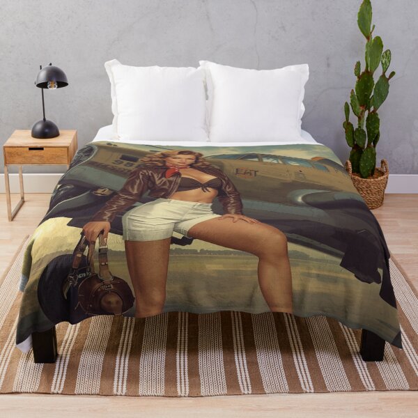 Item preview, Vintage WWII Retro Pin-Up Girl and Aircraft - Classic Aviation Art designed and sold by MissSaylor.