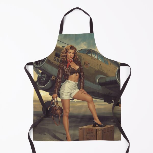 Item preview, Vintage WWII Retro Pin-Up Girl and Aircraft - Classic Aviation Art designed and sold by MissSaylor.