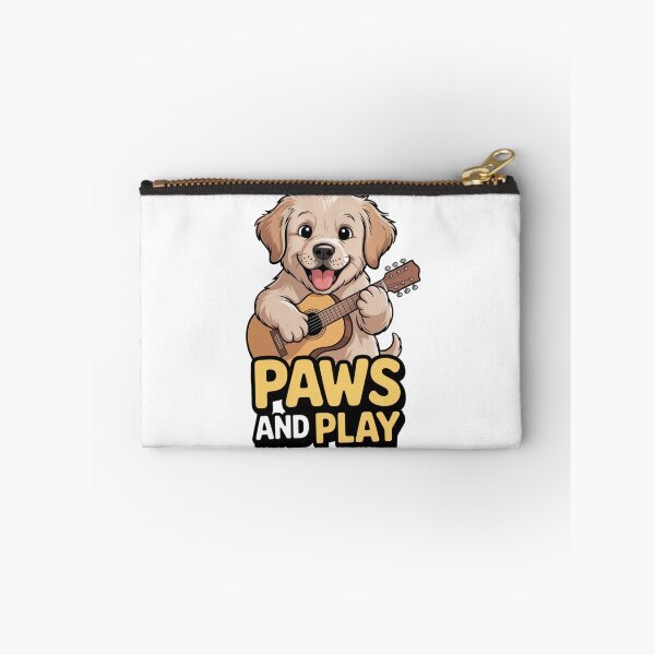 Item preview, Golden Retriever Dog Playing Guitar - Paws and Play Illustration designed and sold by KETO370.