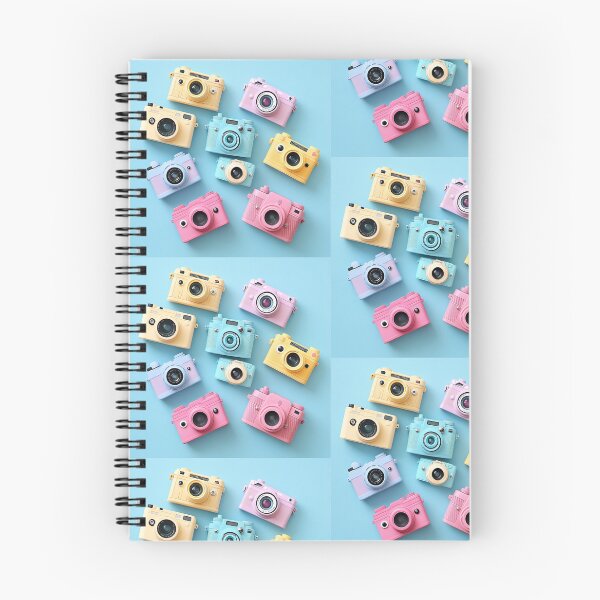 Item preview, Colorful Retro Cameras Flat Lay Pastel Photography Aesthetic Design designed and sold by onubi.