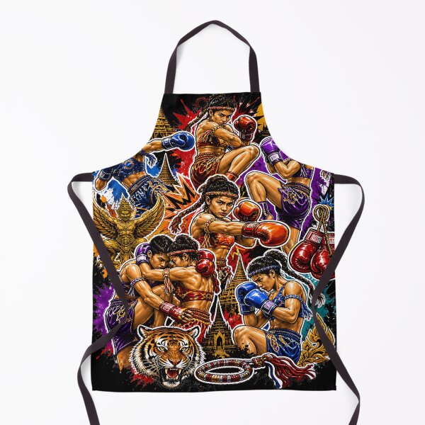 Item preview, Female Muay Thai Fighting collage designed and sold by CoolCrazyQuirky.