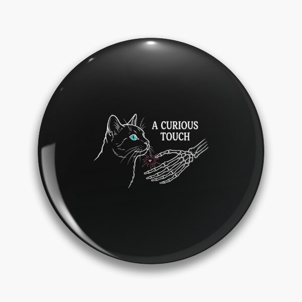 Item preview, A Curious Touch Cat & Skeleton Hand Graphic designed and sold by artlife4.