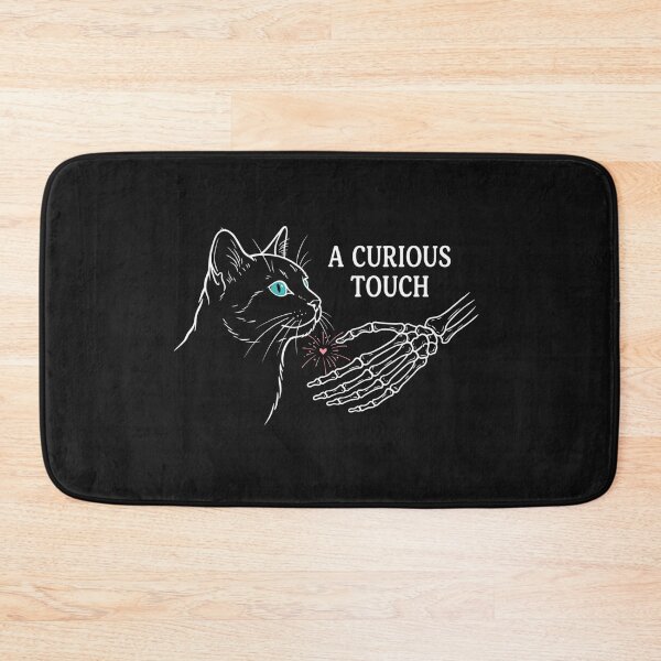 Item preview, A Curious Touch Cat & Skeleton Hand Graphic designed and sold by artlife4.
