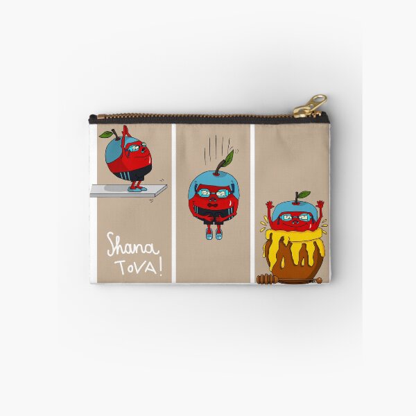 Item preview, Shana Tova Dive – Funny Honey Dipped Apple Art designed and sold by MyxaART.