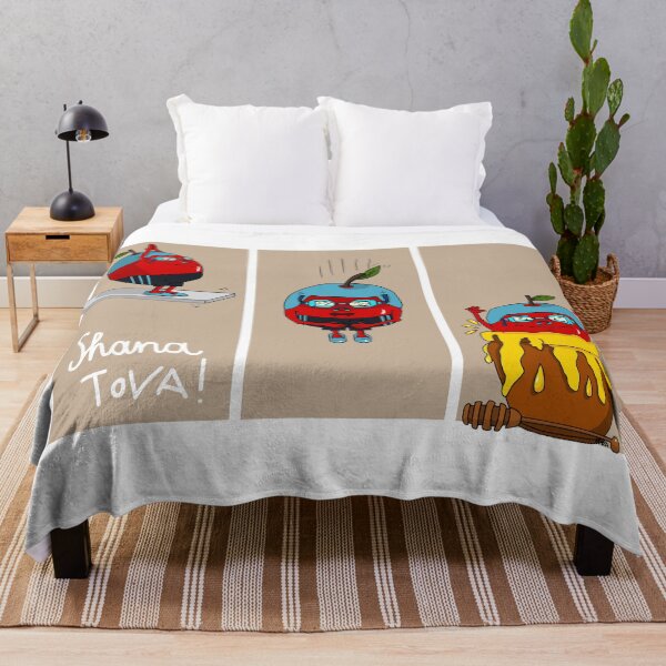 Item preview, Shana Tova Dive – Funny Honey Dipped Apple Art designed and sold by MyxaART.