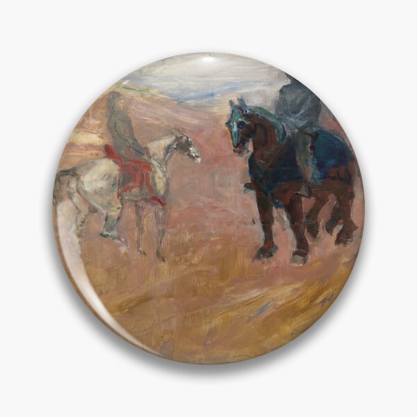 Item preview, Deux Chevaliers En Armure by Henri de Toulouse-Lautrec: Vintage Equestrian Knight Fine Art Print designed and sold by artofuniverse.