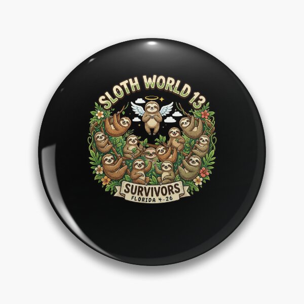 Item preview, Sloth World 13 Survivors Funny Lazy Apocalypse Sloth Humor designed and sold by b3ida-zl.