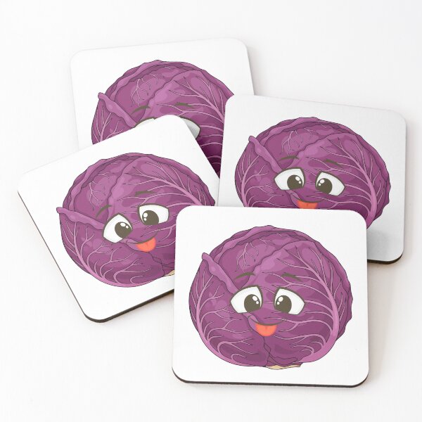 Item preview, Cute Purple Cabbage Kawaii Design | Funny Red Cabbage Cartoon | Aesthetic Veggie Art Sticker designed and sold by Pandey14.