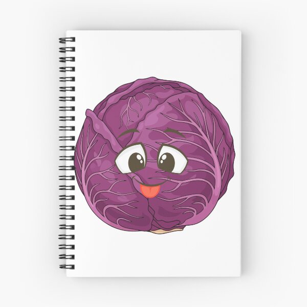 Item preview, Cute Purple Cabbage Kawaii Design | Funny Red Cabbage Cartoon | Aesthetic Veggie Art Sticker designed and sold by Pandey14.