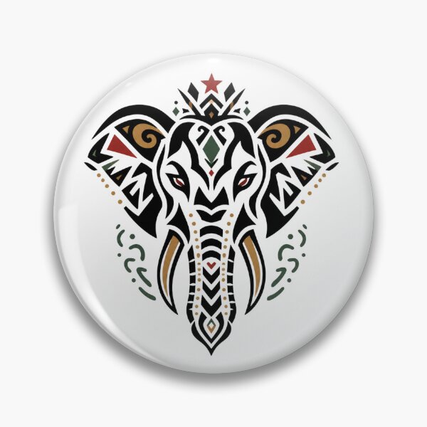 Item preview, African Tribal Elephant Art – Power & Wisdom Symbol, Ethnic Afro Design, Geometric Animal Illustration designed and sold by Rooted Culture.