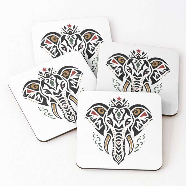 Item preview, African Tribal Elephant Art – Power & Wisdom Symbol, Ethnic Afro Design, Geometric Animal Illustration designed and sold by Rooted Culture.