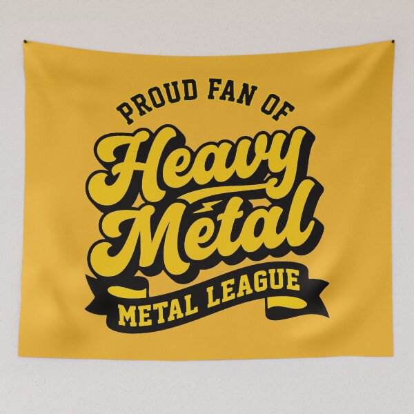 Item preview, Retro Heavy Metal League Vintage 70s Typography Fan Gear designed and sold by Cozy-Old-Pub.