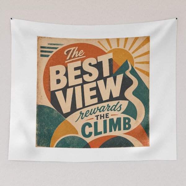 Item preview, Wall Art - Postcard - The Best View Rewards the Climb designed and sold by ForeverPrintsOK.