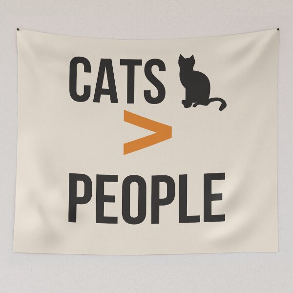 Item preview, Cats Over People Aesthetic Cat Lover Minimal Quote Soft Beige Design designed and sold by Uvclick.